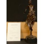 Carl Payne, a dark patinated bronze sculpture, Flamenco, limited edition 37/195, 44cm,