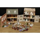 Toys & Juvenalia - a contemporary doll’s house, 67.5cm high, 61cm wide, 39.5cm deep; another, 61.5cm