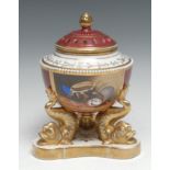 Interior Decoration - a Regency design porcelain potpourri vase and cover, of Flight Barr shape