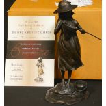 Sheree Valentine Danes, a dark patinated bronze sculpture, Childhood Reverie, limited edition 121/