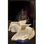 A Royal Crown Derby paperweight, Mythical Beasts Pegasus, Govier's exclusive, limited edition 391/