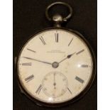 A silver pocket watch, Harper, Burton on Trent, London 1877
