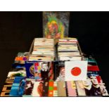 Vinyl Records - 45rpm 7" singles various genres and artists including a Marillion shaped picture