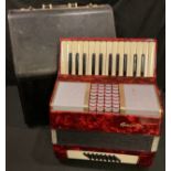 An Italian Galotta piano accordion, cased