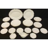 A Royal Crown Derby Regency pattern dinner service, for six, comprising dinner plates, salad plates,