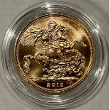 Coin - GB, Elizabeth II gold sovereign, 2013, capsulated