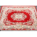 A Chinese wool rectangular rug or carpet, 368cm x 271cm