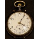An open faced alarm pocket watch, The Glow-Worm