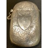 An Edwardian silver vesta case, Birmingham 1903