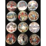 A set of twelve Wedgwood trinket pots and covers, The Twelve Days of Christmas, each boxed