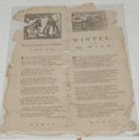 Broadside, Georgian Verse - From Clyme to Clyme/A New Song, [&] Winter; or, The Wish, [n.p.], [n.d.,