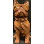 Interior Design - a Louis Vuitton style abstract sculpture of a dog, 36cm high overall