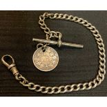 A George V silver Albert chain, Birmingham 1918