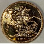 Coin - GB, Elizabeth II gold sovereign, 2011