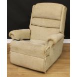 A Sherborne electric recliner armchair, 108cm high, 98cm wide, the seat 54cm wide and 51cm deep