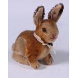 Toys & Juvenalia - a Steiff (Germany) golden mohair Rabbit, amber and black eyes, red stitched
