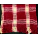 Textiles - a Welsh blanket, woollen throw