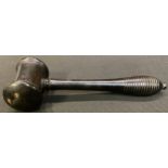A 19th century ebonised auctioneer's gavel