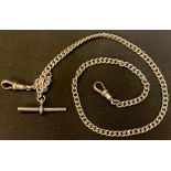 A George V silver Albert chain, Birmingham 1925