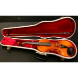 A Violin, in fitted case with bow, Hans Wagner, Germany