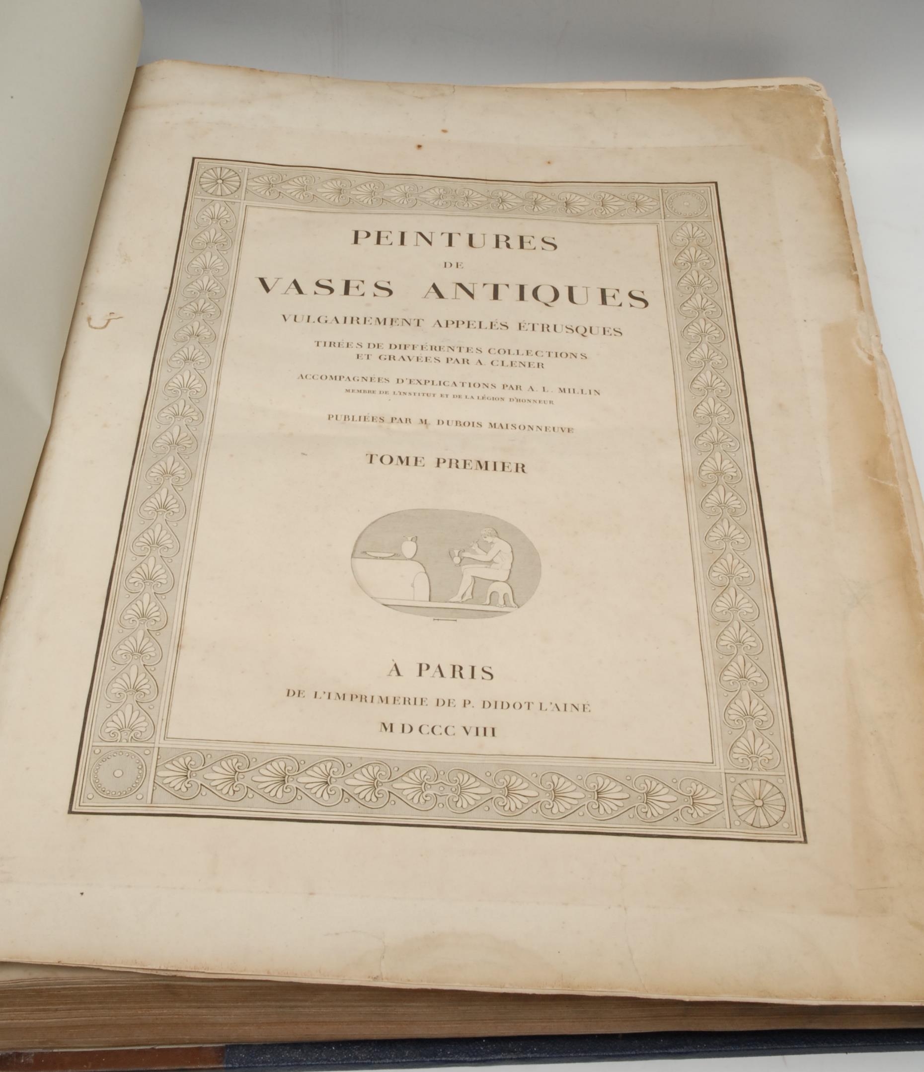 Antiquarian Books - De Grandmaison (Aubin-Louis Millin), Peintures de Vases Antiques, vulgairement - Bild 2 aus 3