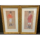 English School, early 20th century, hunting prints, The Sportsman and The Spooney, coloured