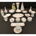 A Royal Doulton figure, Buttercup, HN2309; another, Julia, HN2706; Wedgwood Mirabelle including