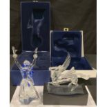 A Swarovski Crystal model, Isodora, The Magic of Dance, boxed; another, Pegasus, plinth stand, boxed