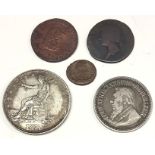 Coins - various collectable coins: England, Copper halfpenny trade token 1795, edge, Cambridge,