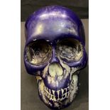 Memento Mori - a contemporary model of a human skull, approx. 11cm long