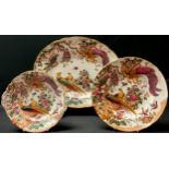 A Royal Crown Derby Olde Avesbury pattern oval meat plate, 38cm wide, printed marks; an Olde