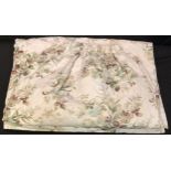 Textiles - a large Sanderson floral curtain, interlined. Height 208cm, width 194cm