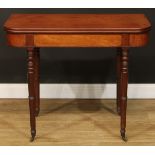 A 19th century mahogany tea table, 74.5cm high, 91.5cm wide, 44.5cm deep