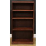 An Art Deco oak open bookcase, 122cm high, 60cm wide, 27cm deep