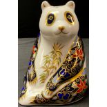 A Royal Crown Derby paperweight, Endangered Species Imperial Panda, Sinclairs exclusive, gold