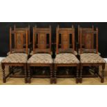 A set of eight Old Charm dining chairs, comprising six side chairs and a pair of carvers, the side