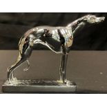 Automobilia - a chrome car mascot, as a greyhound, mid-20th century