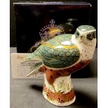 A Royal Crown Derby paperweight, Hobby, limited edition 299/500, gold stopper, certificate, boxed