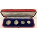 Maundy Money: Maundy set 1948 in original red presentation case, unc. and toned (1)