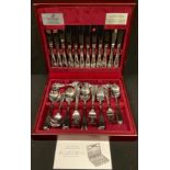 A Viners Westbury pattern fifty-eight piece canteen of flatware for eight