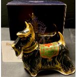 A Royal Crown Derby paperweight, Harrods Scottish Terrier, Harrods exclusive limited edition, 87/