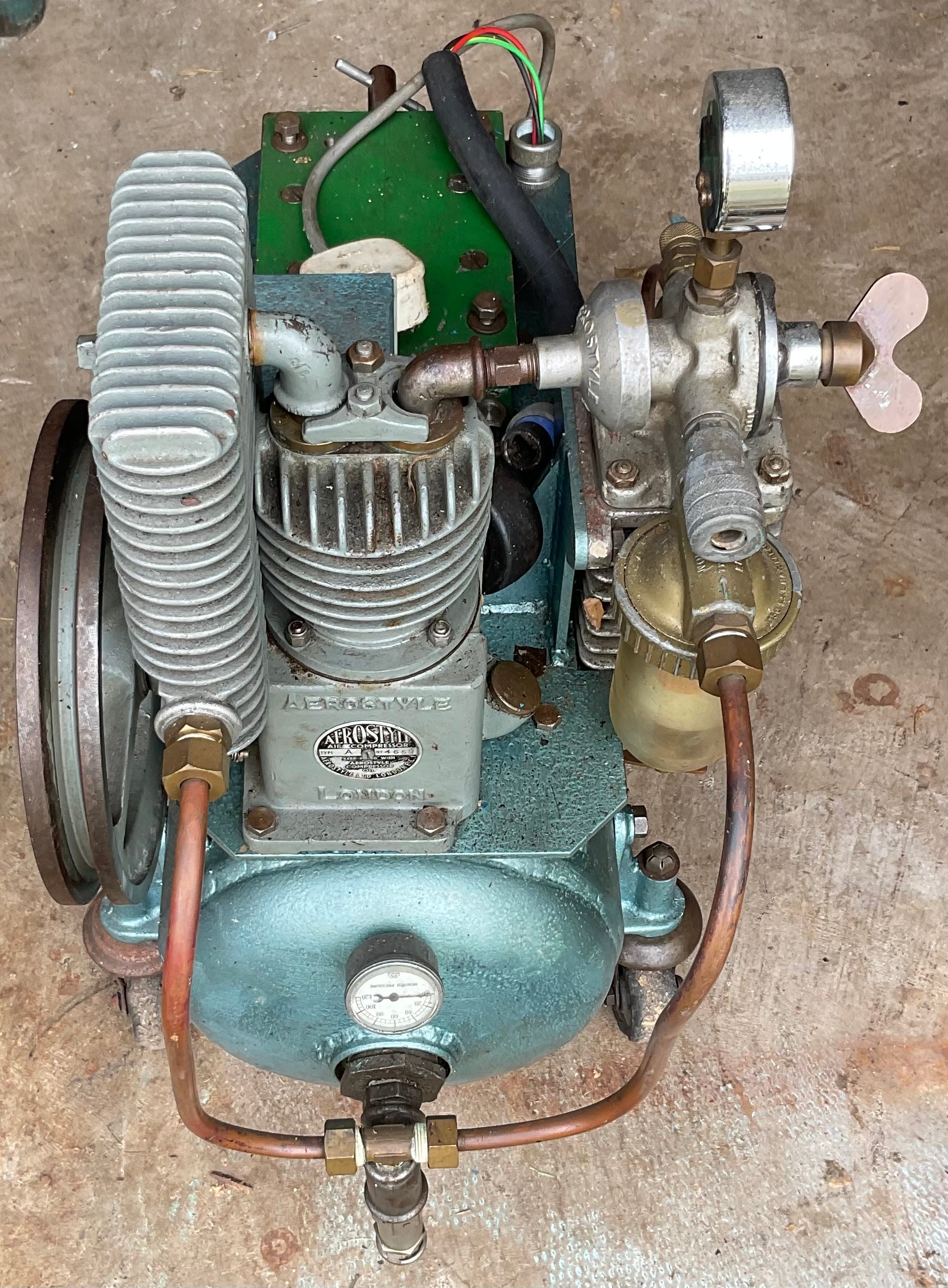 Tools - an air compressor, Aerostyle Ltd., London ***Please note that this lot is held offsite and