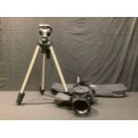 An Opticron bird spotter's telescope, soft case, an accompanying Velbon tripod stand, soft carry