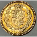 Coin - GB, Elizabeth II gold half sovereign, 2002, boxed
