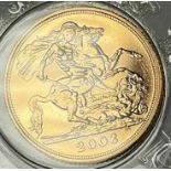 Coin - GB, Elizabeth II gold sovereign, 2008, capsulated, boxed