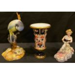 A Royal Crown Derby Imari palette 6299 pattern pedestal vase, 10cm, year cypher for 1908; a Royal