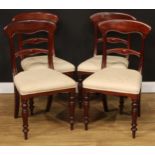 A set of four William IV mahogany dining chairs, 88cm high, 47cm wide, the seat 37cm deep (4)