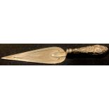 An early 20th century silver novelty bookmark, as a trowel, Crisford & Norris, c.1910