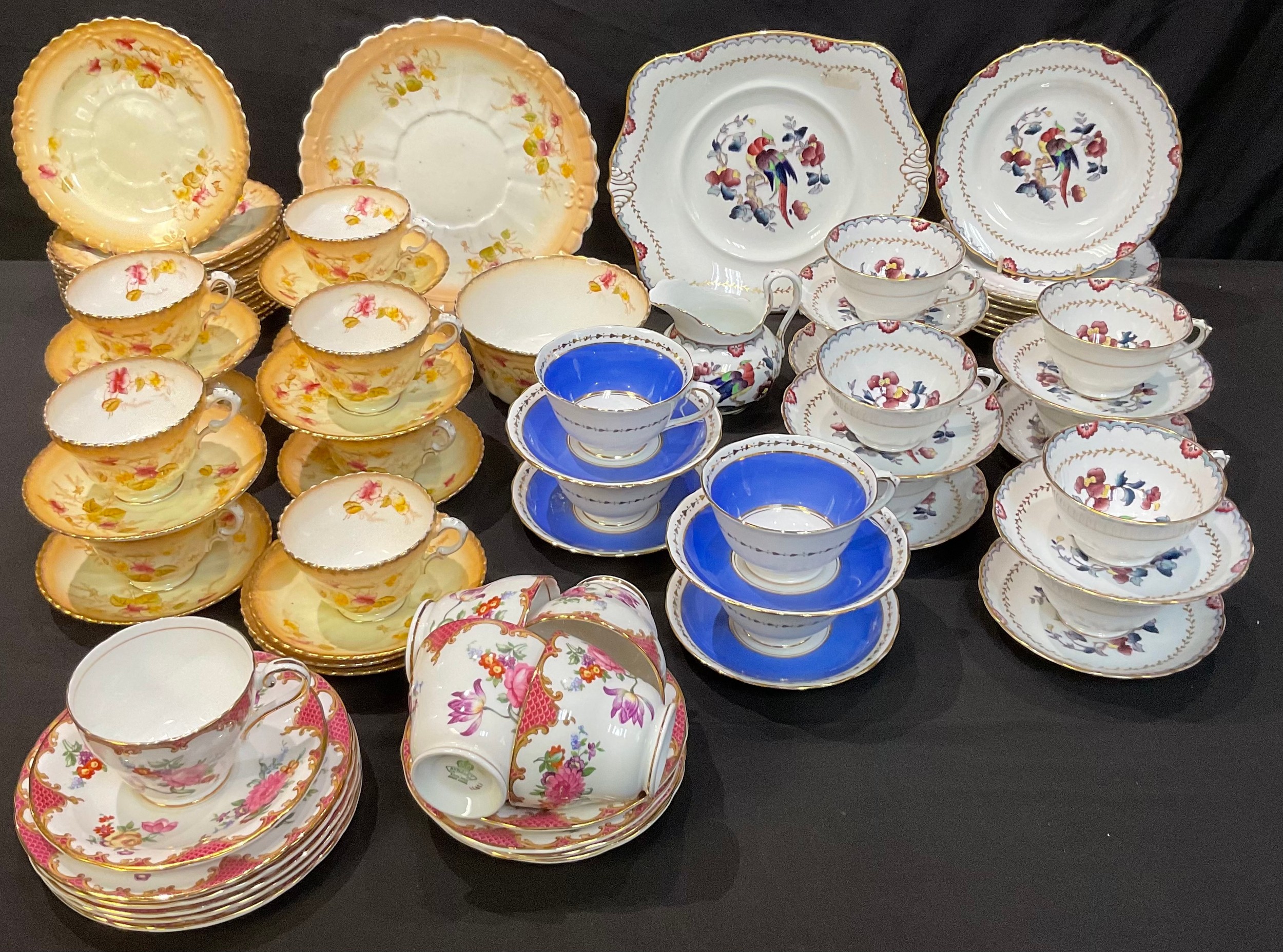 An early 20th century Royal Albert part tea service; another, Tuscan China; other tea ware including