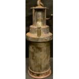 A miner's lamp, The Ceag Lamp, Barnsley, with electric bulb, 27cm